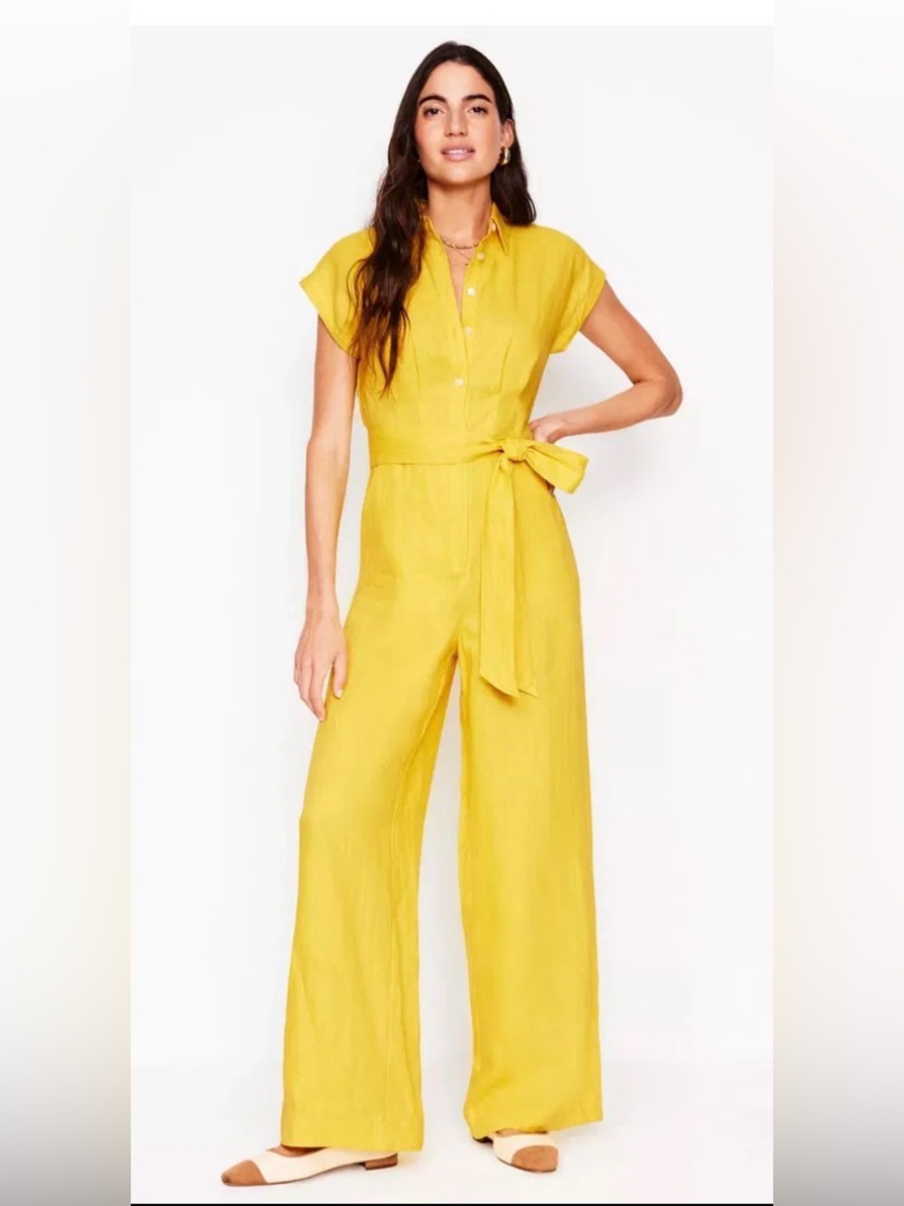 BODEN Colette Linen Jumpsuit